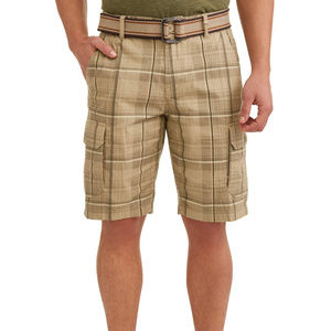Mens Cargo Shorts, plaid, New with Tags